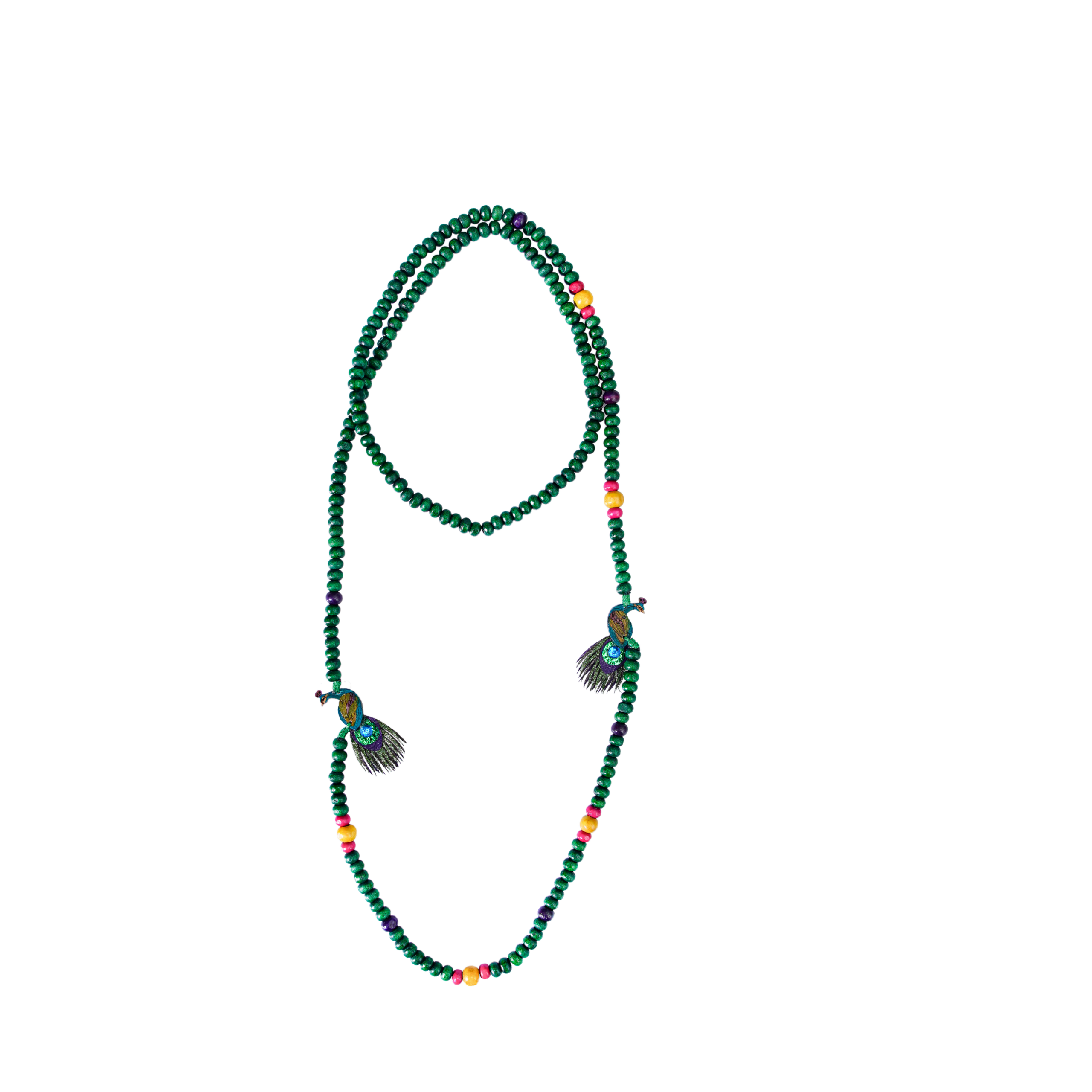 COLLAR MINI PAVO REAL MULTICOLOR