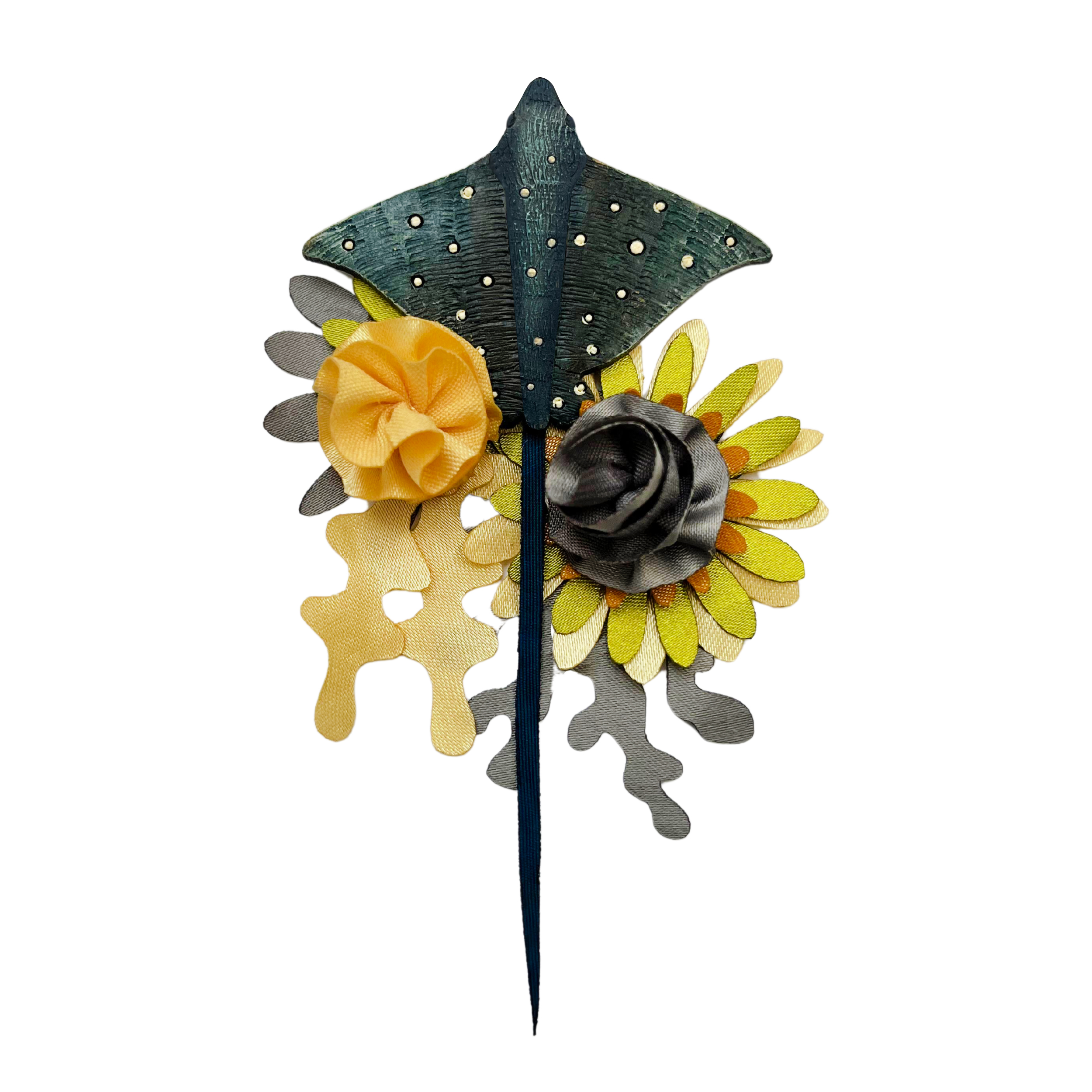 BROCHE MANTARRAYA AZUL GRANDE